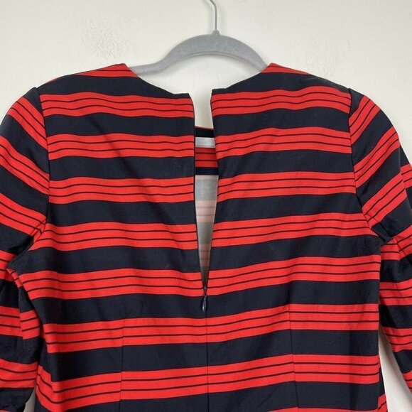 Gap Red Blue Striped Long Sleeve A-Line Dress Size 8 - Picture 8 of 8